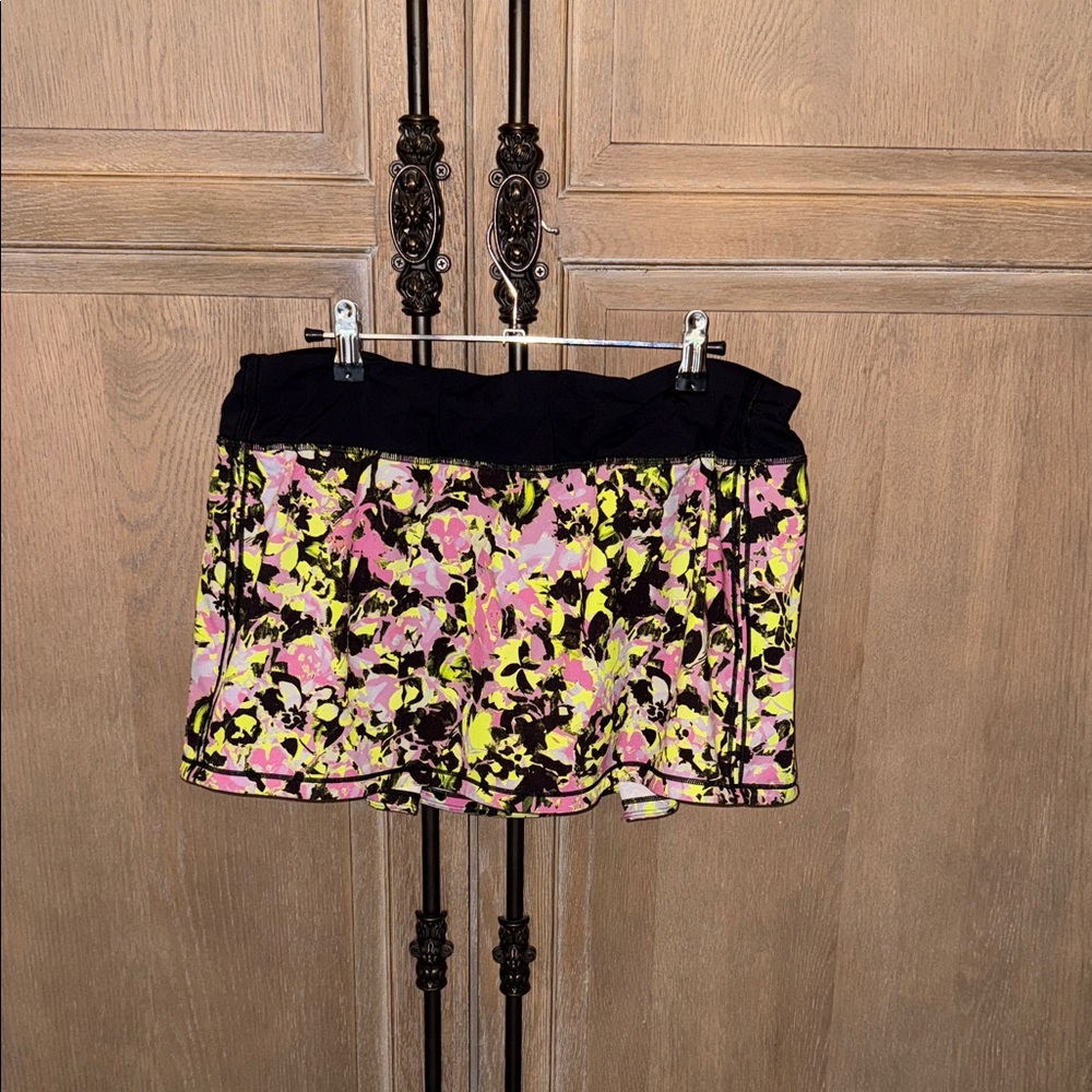 lululemon athletica Floral Mini Skirt - Pink, Yellow, Black
